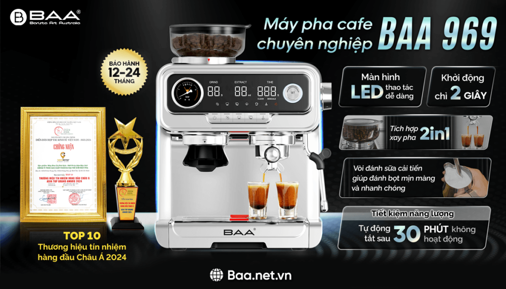 Máy pha cà phê BAA dưới 10 triệu liệu có đủ dùng? Đánh giá thực tế cho quán cafe mới mở