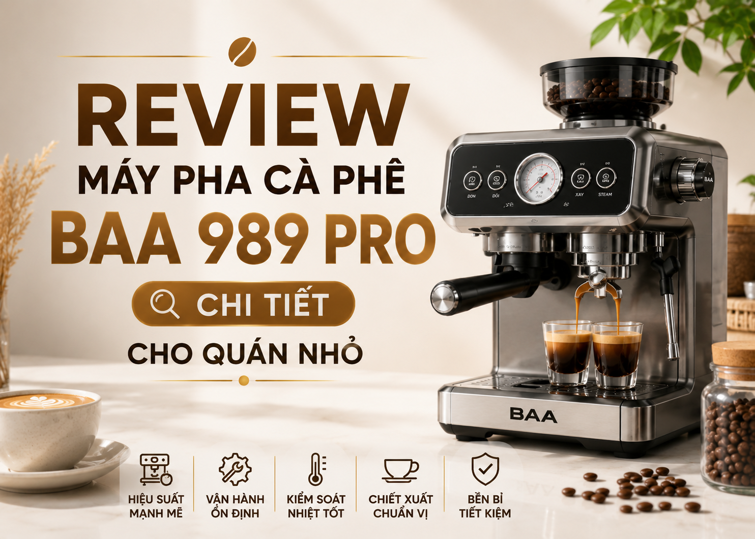 Dụng cụ và máy pha cà phê chuyên nghiệp