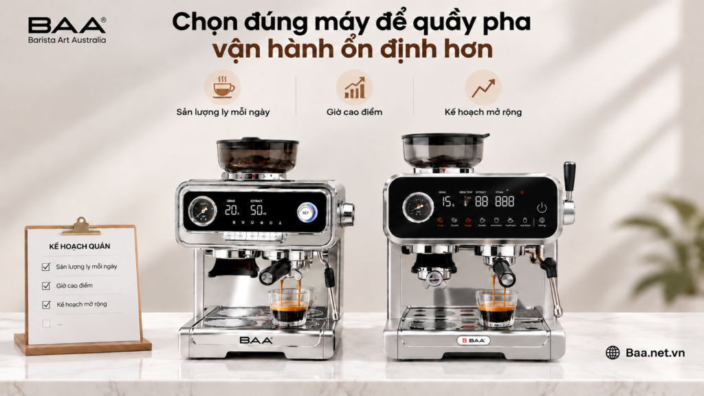 So Sánh Máy Pha Cà Phê BAA 989 Pro và BAA 969: Nên Chọn Máy Nào?